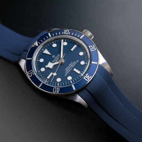 tudor black bay 58 blue strap|black bay 58 rubber straps.